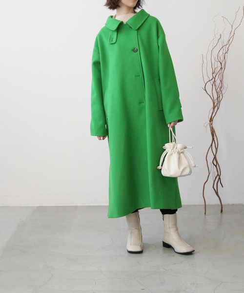 frames RAY CASSIN（フレームスレイカズン）の「【WEB限定】マルチWAYスタンドカラーフェイクウールコート（その他アウター・レディース・ネイビー/オフホワイト/グリーン・FREE）」の13枚目の写真