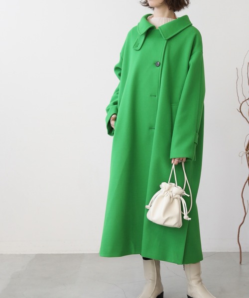 frames RAY CASSIN（フレームスレイカズン）の「【WEB限定】マルチWAYスタンドカラーフェイクウールコート（その他アウター・レディース・ネイビー/オフホワイト/グリーン・FREE）」の14枚目の写真