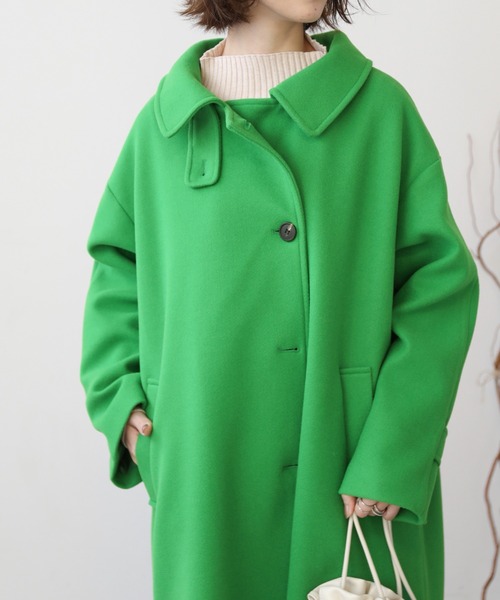 frames RAY CASSIN（フレームスレイカズン）の「【WEB限定】マルチWAYスタンドカラーフェイクウールコート（その他アウター・レディース・ネイビー/オフホワイト/グリーン・FREE）」の9枚目の写真
