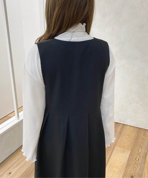 apres jour（アプレジュール）の「Vネックジャンスカ【ZOZOTOWN限定アイテム】【１.１】（ワンピース・レディース・ダークブラウン/ブラック・MEDIUM/SMALL/X-LARGE）」の7枚目の写真