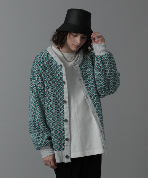 HARE（ハレ）の「キカガク2WAYマルチデザインカーディガン(HARE)（カーディガン/ボレロ・メンズ・ブラック/グリーン系その他/イエロー系その他・SMALL/MEDIUM）」の3枚目の写真