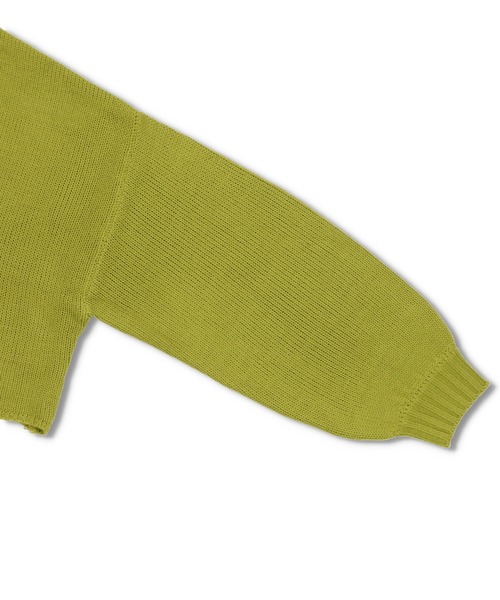 SPINNS（スピンズ）の「ハーフジップ ショートニット（ニット/セーター・レディース・ナチュラル/ライトグリーン/ダークブルー/ブラック・ONESIZE）」の9枚目の写真