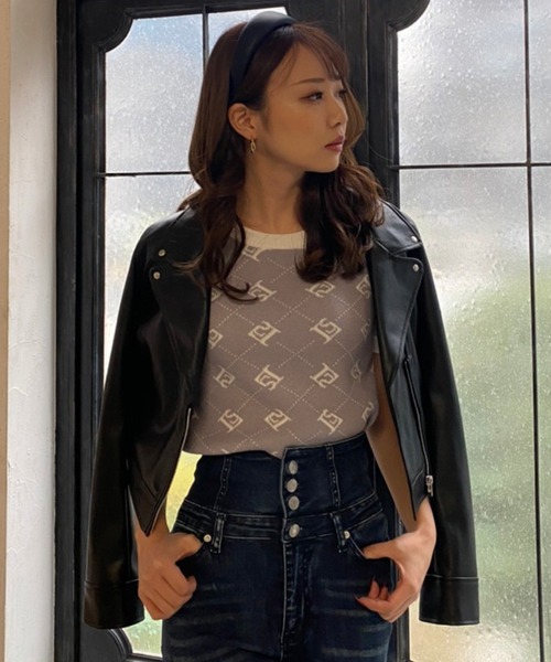 LIPSERVICE（リップサービス）の「コンパクトライダースジャケット（ライダースジャケット・レディース・ブラック/ブルー/アイボリー・S/M）」の17枚目の写真