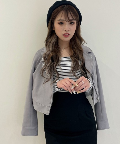 LIPSERVICE（リップサービス）の「コンパクトライダースジャケット（ライダースジャケット・レディース・ブラック/ブルー/アイボリー・S/M）」の18枚目の写真