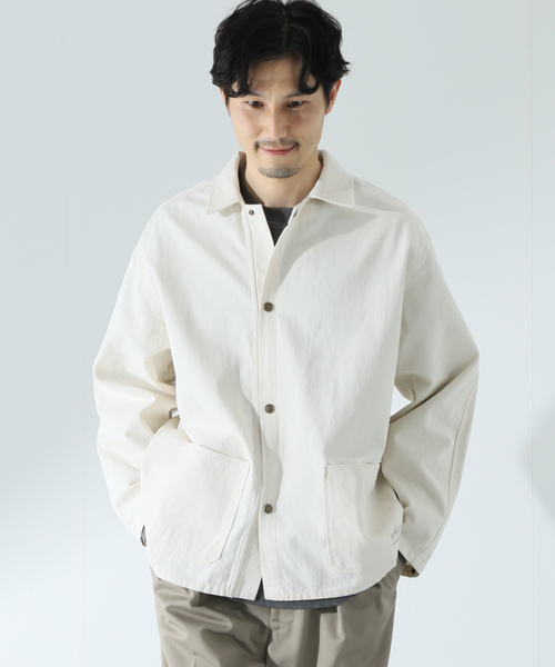 JOURNAL STANDARD relume（ジャーナルスタンダード　レリューム）の「【ARMY TWILL / アーミーツイル】別注 VINTAGE TWILL カバーオール（カバーオール・メンズ・ブラック/ナチュラル・MEDIUM/LARGE）」の14枚目の写真