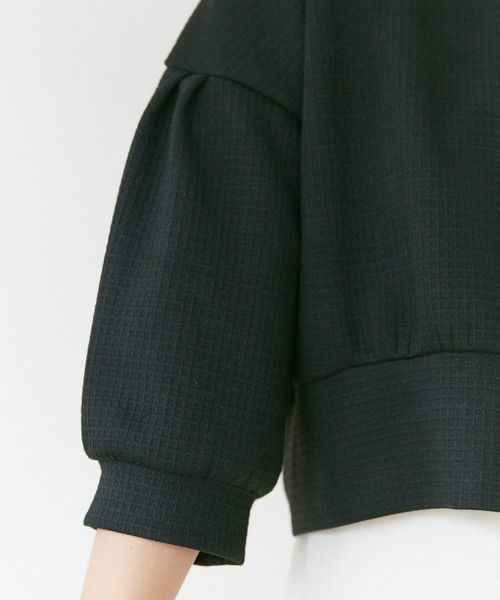 INCEDE（インシード）の「スナップ釦 ワッフルショートカーディガン（カーディガン/ボレロ・レディース・オレンジ/ブラック/グリーン・LL/3L/4L/M/L）」の15枚目の写真