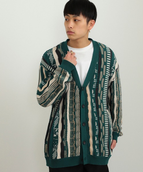 BeAMS DOT(ビームスドット)の「【WEB限定】BeAMS DOT / ルーズ ジャカード カーディガン(カーディガン/ボレロ・メンズ・ベージュ/グリーン・MEDIUM/LARGE)」の13枚目の写真