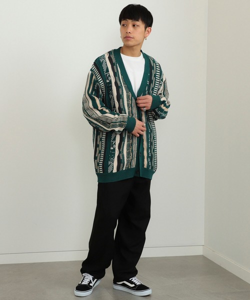 BeAMS DOT(ビームスドット)の「【WEB限定】BeAMS DOT / ルーズ ジャカード カーディガン(カーディガン/ボレロ・メンズ・ベージュ/グリーン・MEDIUM/LARGE)」の14枚目の写真