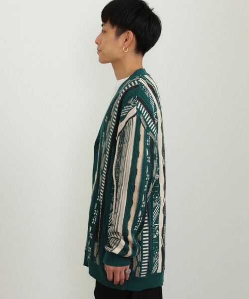 BeAMS DOT(ビームスドット)の「【WEB限定】BeAMS DOT / ルーズ ジャカード カーディガン(カーディガン/ボレロ・メンズ・ベージュ/グリーン・MEDIUM/LARGE)」の17枚目の写真