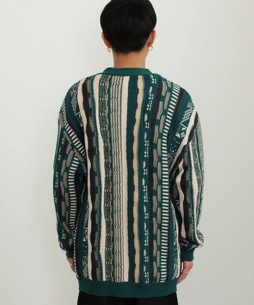 BeAMS DOT(ビームスドット)の「【WEB限定】BeAMS DOT / ルーズ ジャカード カーディガン(カーディガン/ボレロ・メンズ・ベージュ/グリーン・MEDIUM/LARGE)」の18枚目の写真