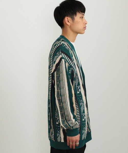 BeAMS DOT(ビームスドット)の「【WEB限定】BeAMS DOT / ルーズ ジャカード カーディガン(カーディガン/ボレロ・メンズ・ベージュ/グリーン・MEDIUM/LARGE)」の19枚目の写真