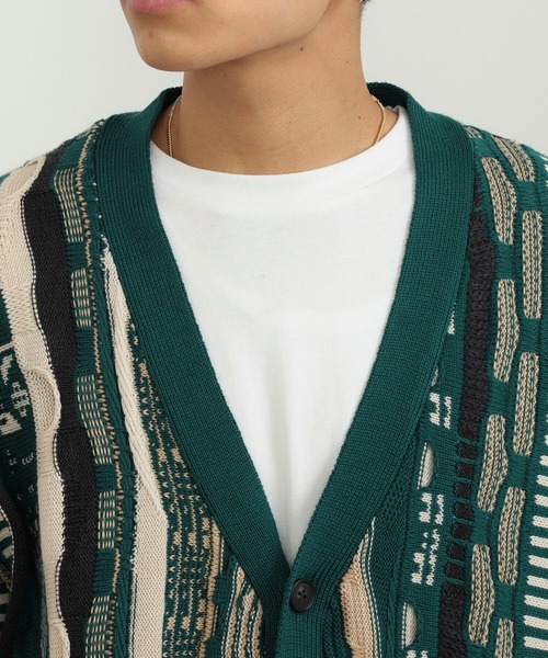 BeAMS DOT(ビームスドット)の「【WEB限定】BeAMS DOT / ルーズ ジャカード カーディガン(カーディガン/ボレロ・メンズ・ベージュ/グリーン・MEDIUM/LARGE)」の20枚目の写真