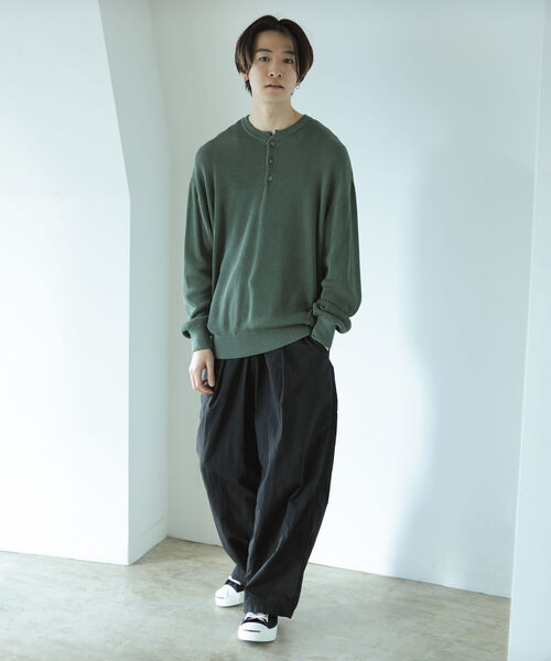 BEAMS T（ビームスティー）の「Crepuscule / Aze Henly Neck Long Sleeve（Tシャツ/カットソー・メンズ・グリーン/ブルー・SMALL/MEDIUM/LARGE）」の6枚目の写真