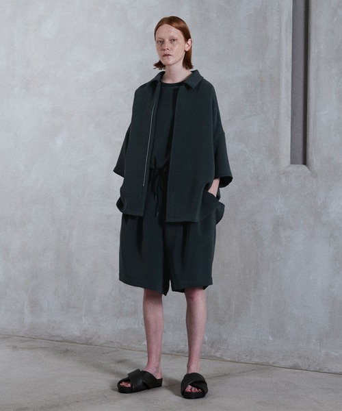 WYM × ATTACHMENT（ウィム×アタッチメント）の「MINIMAL HALF SLEEVE ZIP SHIRT（シャツ/ブラウス・メンズ・ブラウン/グレー系・S/M/L）」の5枚目の写真