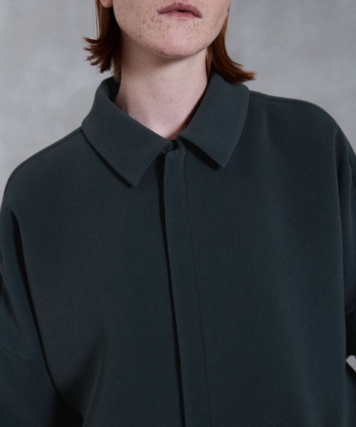 WYM × ATTACHMENT（ウィム×アタッチメント）の「MINIMAL HALF SLEEVE ZIP SHIRT（シャツ/ブラウス・メンズ・ブラウン/グレー系・S/M/L）」の8枚目の写真