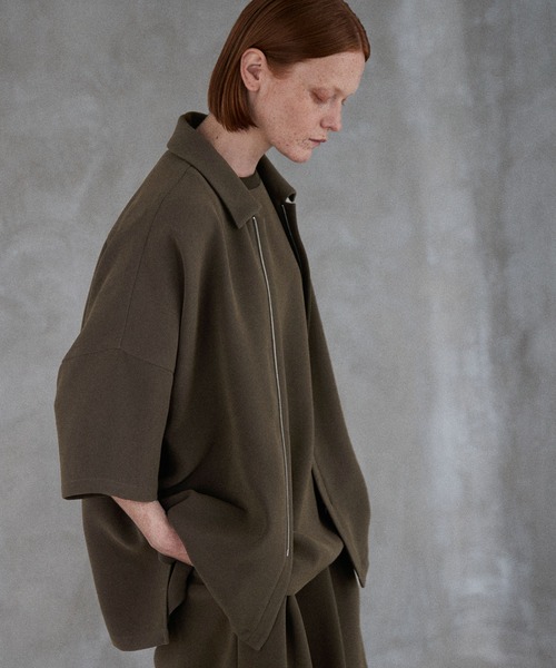 WYM × ATTACHMENT（ウィム×アタッチメント）の「MINIMAL HALF SLEEVE ZIP SHIRT（シャツ/ブラウス・メンズ・ブラウン/グレー系・S/M/L）」の11枚目の写真