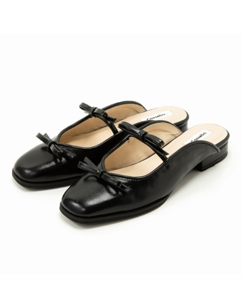 Casselini（キャセリーニ）の「Casselini(キャセリーニ)リボンミュール（サンダル・レディース・ブラック/シルバー/イエロー/アイボリー・23cm/23.5cm/24cm/24.5cm）」の9枚目の写真