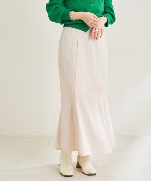 natural couture（ナチュラルクチュール）の「【WEB限定・2サイズ展開】理想の美シルエットラインが叶うハイウエスト落ち感マーメイドスカート（スカート・レディース・ブラック/パープル/アイボリー/グリーン・MEDIUM/SMALL）」の13枚目の写真