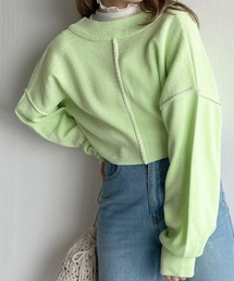 w closet | 【2022S/S】ステッチ入りショート丈カーディガン(ニット/セーター)