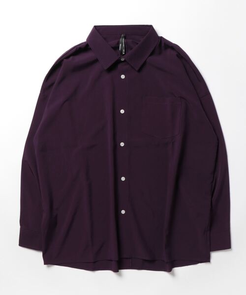 INASTUDIOS ZOO（イーナストゥディオスズー）の「「INASTUDIOS SELECT」ポリストレッチ ドロップショルダーシャツ（シャツ/ブラウス・メンズ・ホワイト/チャコール/イエロー/グリーン/サックスブルー/ブラック/グレイッシュベージュ/ネイビー/パープル・MEDIUM/LARGE/X-LARGE）」の17枚目の写真