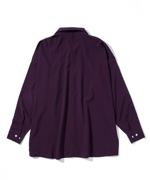 INASTUDIOS ZOO（イーナストゥディオスズー）の「「INASTUDIOS SELECT」ポリストレッチ ドロップショルダーシャツ（シャツ/ブラウス・メンズ・ホワイト/チャコール/イエロー/グリーン/サックスブルー/ブラック/グレイッシュベージュ/ネイビー/パープル・MEDIUM/LARGE/X-LARGE）」の22枚目の写真