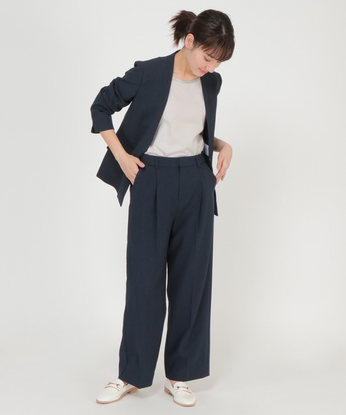 ikka(イッカ)の「リネンライクワイドパンツ(その他パンツ・レディース・ライトグレー/ネイビー・L/M)」の16枚目の写真