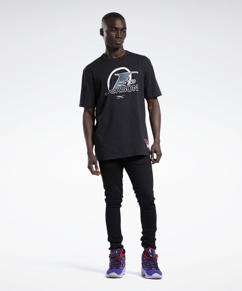 Reebok（リーボック）の「アイバーソン バスケットボール I3 ロゴ ショート スリーブ Tシャツ / Iverson Basketball I3 Logo Short Sleeve T-Shirt /（Tシャツ/カットソー・メンズ・ホワイト/ブラック・LARGE/X-LARGE/X-SMALL/SMALL/MEDIUM/XX-LARGE/XXX-LARGE）」の9枚目の写真
