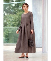 STYLE DELI（スタイルデリ）の「ツートーン織りゆったりタックワンピース（ワンピース）」