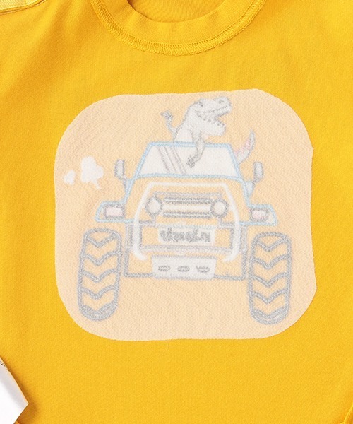 kladskap（クレードスコープ）の「オフロードーカーザウルス半袖Tシャツ（Tシャツ/カットソー・キッズ・マスタード/カーキ・80ｃｍ/120cm/100cm/130cm/110cm/90cm）」の7枚目の写真