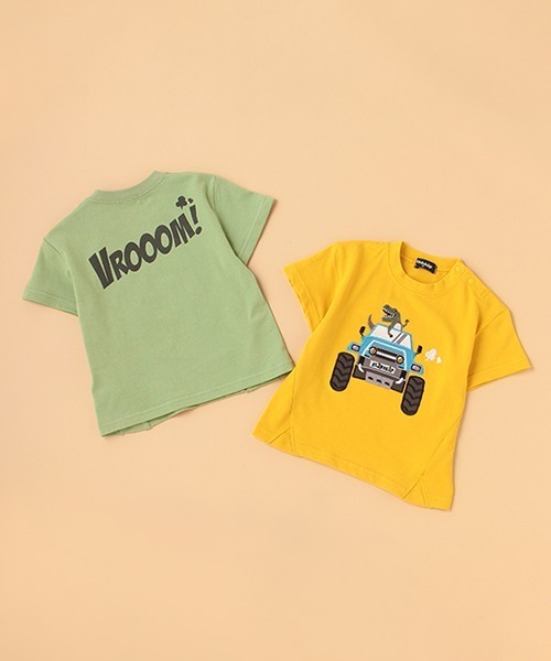 kladskap（クレードスコープ）の「オフロードーカーザウルス半袖Tシャツ（Tシャツ/カットソー・キッズ・マスタード/カーキ・80ｃｍ/120cm/100cm/130cm/110cm/90cm）」の5枚目の写真