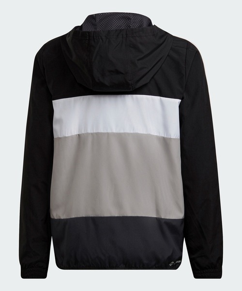 adidas（アディダス）の「カラーブロック ウインドブレーカー / ジャージ / アディダス（キッズ/子供用）（パーカー・キッズ・ブラック系その他/ロイヤルブルー・130/140/150/160）」の6枚目の写真