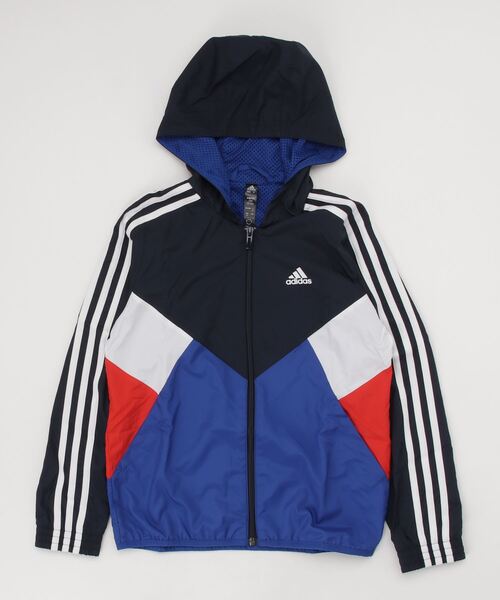 adidas（アディダス）の「カラーブロック ウインドブレーカー / ジャージ / アディダス（キッズ/子供用）（パーカー・キッズ・ブラック系その他/ロイヤルブルー・130/140/150/160）」の14枚目の写真