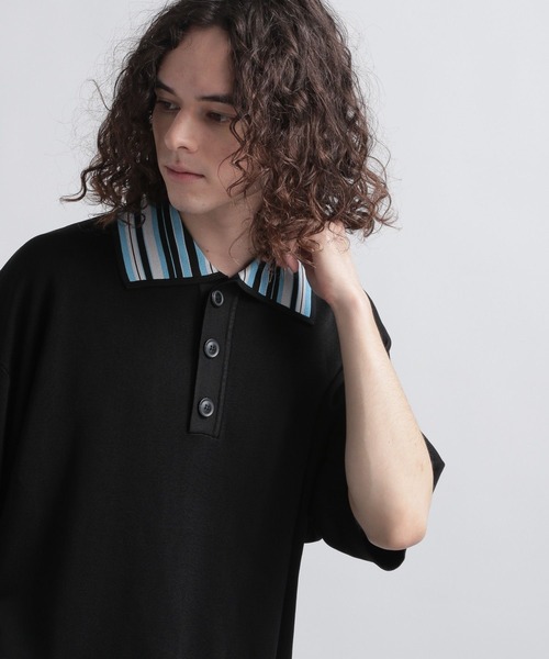 HARE コンパクトニットポロ　ポロシャツ　ハレ HARE ポロシャツ コンパクトニットポロ(HARE) メンズ : ZOZOTOWN