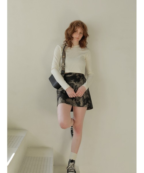 AMAIL（アマイル）の「BP mini skirt（スカート・レディース・ブラック/マルチ・FREE）」の5枚目の写真