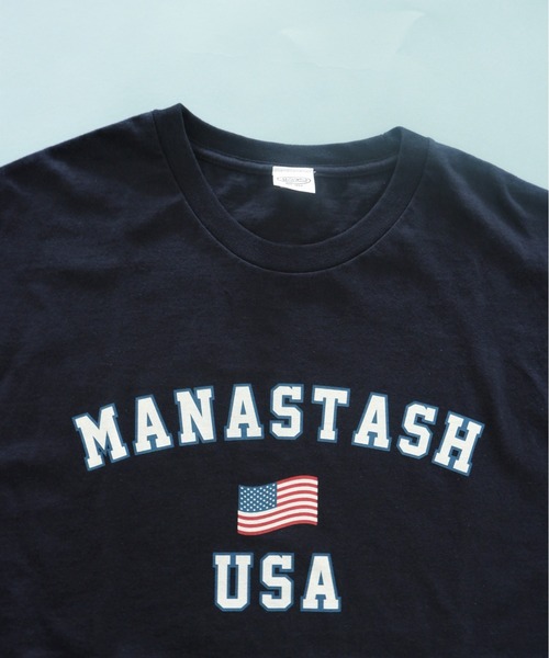 MANASTASH（マナスタッシュ）の「MANASTASH/マナスタッシュ　USA FLAG SS TEE ユーエスエーフラッグショートスリーブティー（Tシャツ/カットソー・メンズ・ホワイト/ネイビー/ブラック・SMALL/MEDIUM/LARGE/X-LARGE）」の6枚目の写真