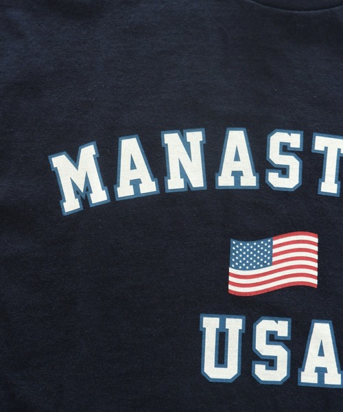 MANASTASH（マナスタッシュ）の「MANASTASH/マナスタッシュ　USA FLAG SS TEE ユーエスエーフラッグショートスリーブティー（Tシャツ/カットソー・メンズ・ホワイト/ネイビー/ブラック・SMALL/MEDIUM/LARGE/X-LARGE）」の7枚目の写真
