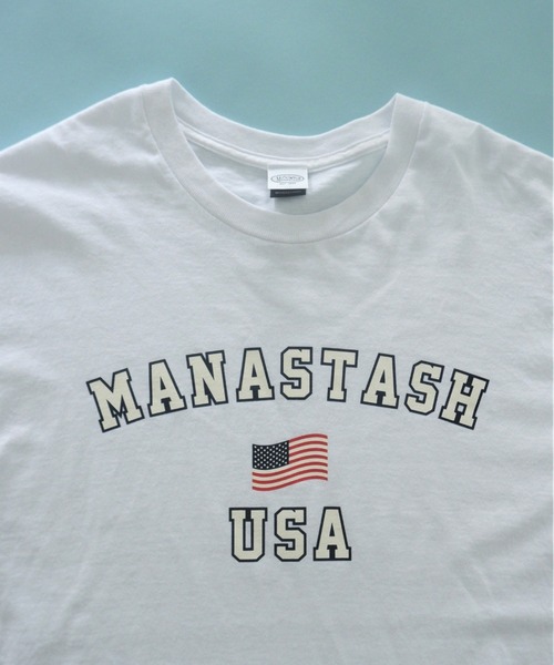 MANASTASH（マナスタッシュ）の「MANASTASH/マナスタッシュ　USA FLAG SS TEE ユーエスエーフラッグショートスリーブティー（Tシャツ/カットソー・メンズ・ホワイト/ネイビー/ブラック・SMALL/MEDIUM/LARGE/X-LARGE）」の8枚目の写真