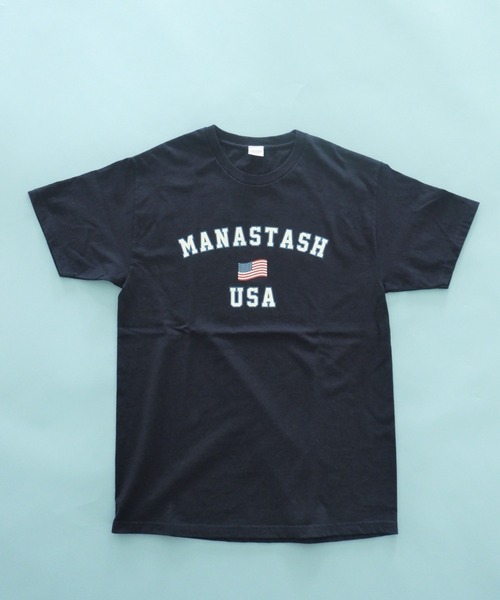 MANASTASH（マナスタッシュ）の「MANASTASH/マナスタッシュ　USA FLAG SS TEE ユーエスエーフラッグショートスリーブティー（Tシャツ/カットソー・メンズ・ホワイト/ネイビー/ブラック・SMALL/MEDIUM/LARGE/X-LARGE）」の4枚目の写真