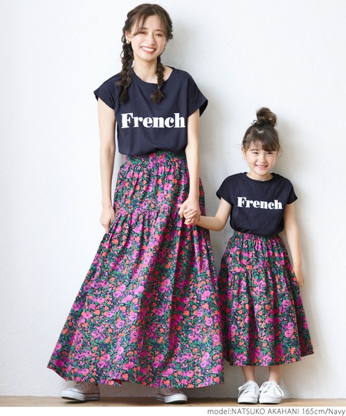 coca（coca）（コカ）の「ロゴプリントロールアップ袖Tシャツ（Tシャツ/カットソー・レディース・ホワイト/ネイビー/アイボリー/ダークグリーン/ピンク/チャコールグレー/グレー/レッド/ライトブルー・ONE SIZE）」の21枚目の写真