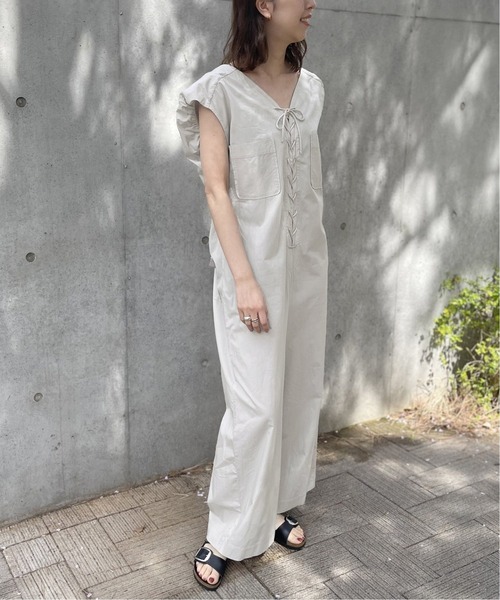 Spick & Span(スピックアンドスパン)の「【NORMMENT/ノーメント】オーガニックコットンジャンプスーツ(サロペット/オーバーオール・レディース・ライトグレー/ネイビー・FREE)」の17枚目の写真