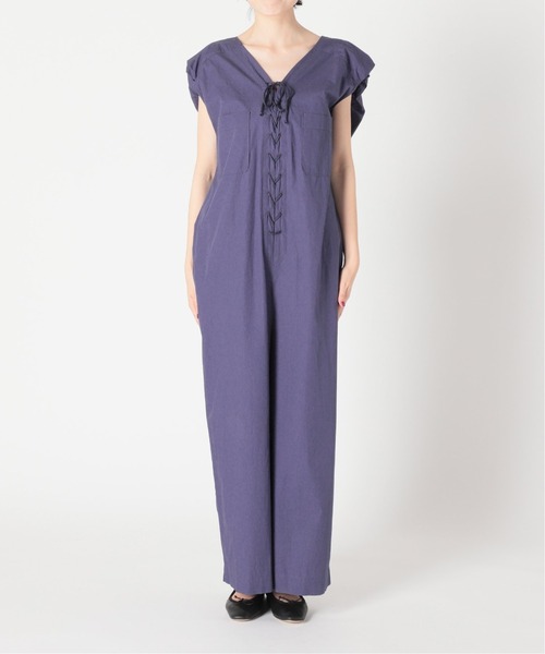 Spick & Span(スピックアンドスパン)の「【NORMMENT/ノーメント】オーガニックコットンジャンプスーツ(サロペット/オーバーオール・レディース・ライトグレー/ネイビー・FREE)」の4枚目の写真