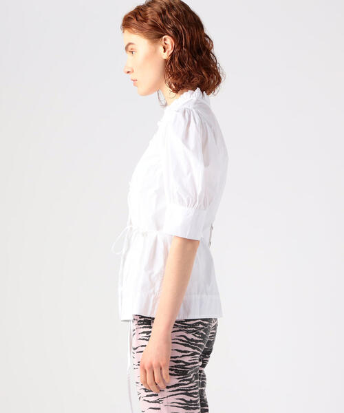 GANNI　ガニー　トゥモローランド　コットンポプリンシャツ 　フリル GANNI/ガニー Cotton Poplin Frill Collar Shirt / F8638