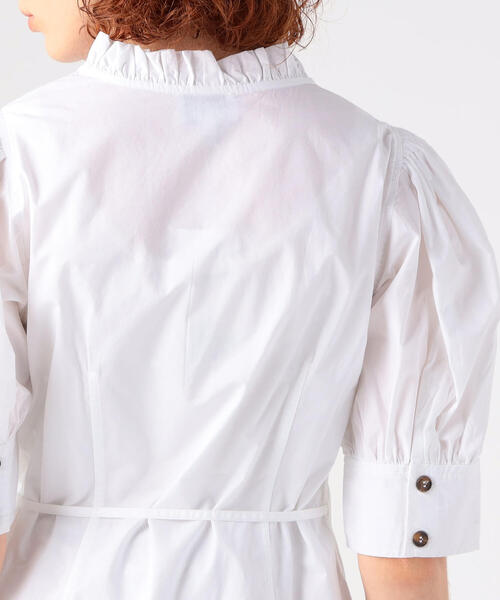 GANNI　ガニー　トゥモローランド　コットンポプリンシャツ 　フリル 楽天市場】GANNI ガニー シャツ ブラウス F5778 6099 レディース