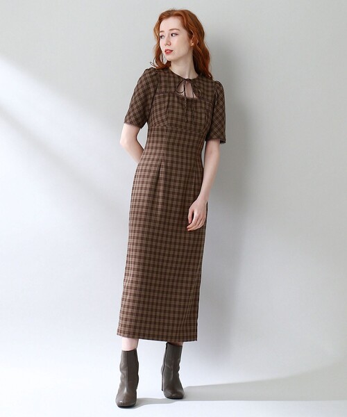 deicy　チェック柄ワンピース DEICY（デイシー）の「ギンガムチェックカットアウトワンピース