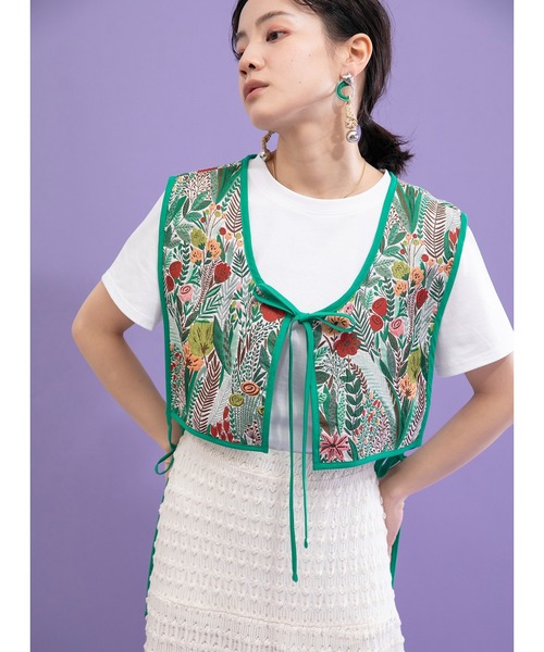 フラワージャガードビスチェ