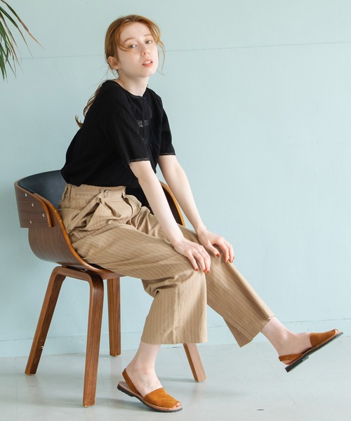 Crisp（クリスプ）の「リラックスストライプパンツ（その他パンツ・レディース・ベージュ/ナチュラル・FREE）」の11枚目の写真