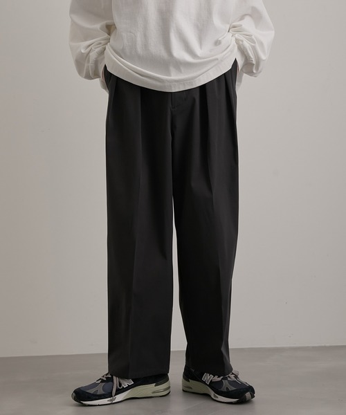 JUNRED（ジュンレッド）の「インタックアーチワイドパンツ（その他パンツ・メンズ・チャコールグレー/ホワイト系その他・S/M/L）」の19枚目の写真