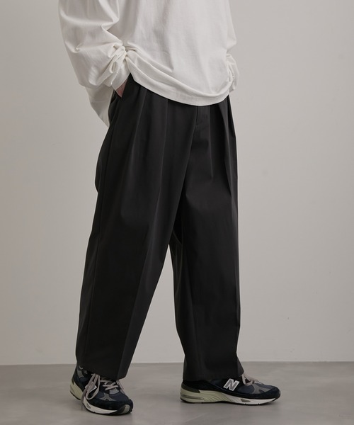 JUNRED（ジュンレッド）の「インタックアーチワイドパンツ（その他パンツ・メンズ・チャコールグレー/ホワイト系その他・S/M/L）」の16枚目の写真