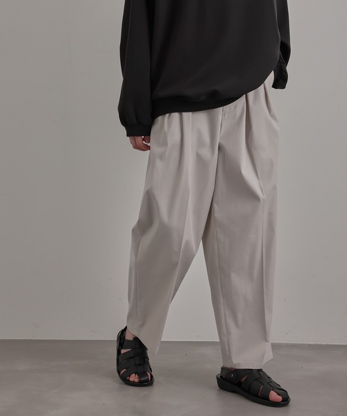 JUNRED（ジュンレッド）の「インタックアーチワイドパンツ（その他パンツ・メンズ・チャコールグレー/ホワイト系その他・S/M/L）」の14枚目の写真