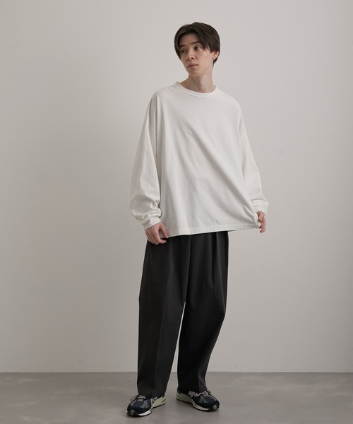 JUNRED（ジュンレッド）の「インタックアーチワイドパンツ（その他パンツ・メンズ・チャコールグレー/ホワイト系その他・S/M/L）」の20枚目の写真